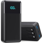 Portable Charger 50,800mAh Power Bank, 25W PD QC 4.0 Fast Charging Portable Phone Charger with Built-in Cables,Travel Camping Essential USB C Battery Pack for iPhone 16/15/14/13/12,Android Galaxy etc