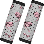 2 Pack Luggage Handle Wrap with Travel Tags - Non-Slip Protective Cover Soft Handle Grips Covers for Suitcase(Polka Dot Bow)