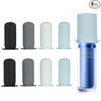 Mrsdry Bottle Covers for Travel, Leak Proofing, Travel Size Container Silicone toiletry sleeves, Leak Locks Travel Accessories for Shampoo Wash Body Bottles and other beauty and personal care(8pcs)