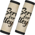 2 Pack Luggage Handle Wrap with Travel Tags - Non-Slip Protective Cover Soft Handle Grips Covers for Suitcase(Vintage Serve for Volleyball)