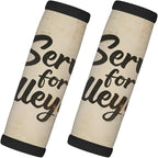 2 Pack Luggage Handle Wrap with Travel Tags - Non-Slip Protective Cover Soft Handle Grips Covers for Suitcase(Vintage Serve for Volleyball)