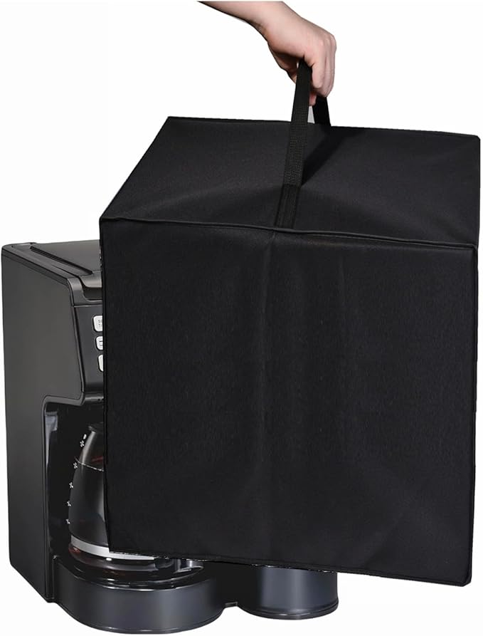 AF-WAN Coffee Maker Cover - Dustproof & Waterproof for Hamilton Beach FlexBrew Trio 2-Way (49902/49915/49917/49976) & Keurig K155 - Black, Nylon