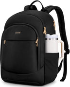 LOVEVOOK Laptop Backpack for Women, 17.3 Inch Business Backpack Purse, Large Capacity Casual Daypack, Work Computer Backpack, Travel Backpack for College, Black