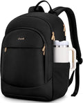 LOVEVOOK Laptop Backpack for Women, 15.6 Inch Work Backpack Purse, Large Capacity Stylish Daypack, Business Computer Bag, Travel Backpack for College, Black