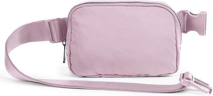 ODODOS Unisex Mini Belt Bag with Adjustable Strap Small Fanny Pack for Workout Running Traveling Hiking, Lavender