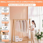 Garment Bags for Hanging Clothes (Set of 12) Suit Bags for Closet Storage Clothes Storage Bag Plastic Bag with Zipper for Suit, Sweaters Travel Laundry Wardrobe Closet Garment Dust Cover Bags
