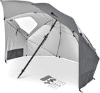 Sport-Brella Premiere UPF 50+ Umbrella Shelter with Patented Side Panels and Tilt Mechanism, Heavy-Duty 1.25 Inch Center Pole, Auger Anchor for Sand and Grass