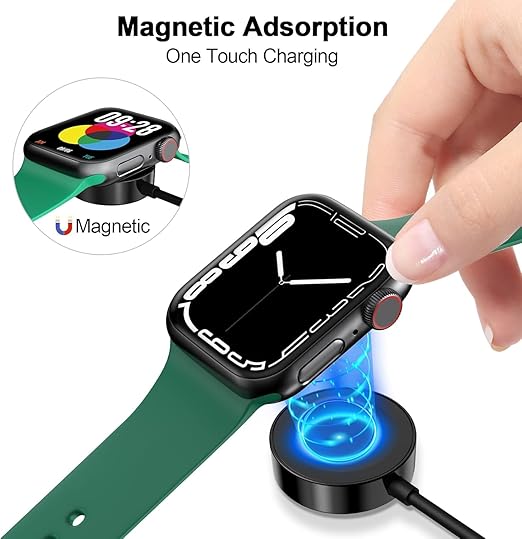 𝟐𝟎𝟐𝟔 𝐔𝐩𝐠𝐫𝐚𝐝𝐞𝐝 for Apple Watch Charger Magnetic Fast Charging Cable [Portable] Magnetic Wireless Charging Compatible with iWatch Series Ultra/SE/11/10/9/8/7/6/5/4/-[3.3FT] Black