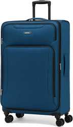 World Traveler Dejuno Jasper 28-Inch Lightweight Expandable Spinner Luggage - Navy