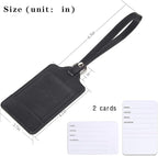 Teskyer Luggage Tags, 3 Pack Premium PU Leather Luggage Tags Privacy Protection Travel Bag Labels Suitcase Tags