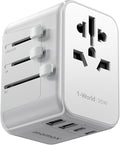 MOMAX Universal Travel Adapter, PD 35W Fast International Power Adapter, 3 USB C & 2 USB A, Worldwide Travel Plug Adapter, International Power Adapter for Europe, USA, Japan, Australia (Type C/A/G/I)