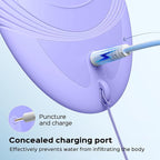 COSLUS FBS01 Facial Cleansing Brush Face Scrubber: Portable Silicone Waterproof Rechargeable Face Wash Brush, 5 Cleansing Modes, Electric Deep Cleaning for Men & Women, Removing Blackhead Exfoliating