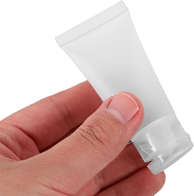 8pcs 20ml Refillable Plastic Travel Containers with Flip Cap, Squeeze Bottles for Lotion and Cosmetics Packaging, Portable Sample Bottles for Toiletries and Facial Cleanser