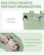 Wandering Nature Puffer Tote Bag with Cup Holder & Laptop Compartment & Trolley Sleeve for Travel, Work, Nurse, Women