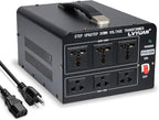 LVYUAN 5000 Watt Voltage Converter Transformer Heavy Duty Step Up/Down AC 110V/120V/220V/240V Power Converter with 3 US Outlets, 3 Universal Outlets, Resettable Circuit Breaker Protection