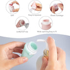1oz Silicone Travel Bottles for Toiletries (4-Pack), TSA Approved Leakproof Toiletry Bottles with Locking Lid, Refillable Travel Size Containers for Shampoo, Body Wash, Camping & Trips (Wh,Gn,Pnk,Gry)