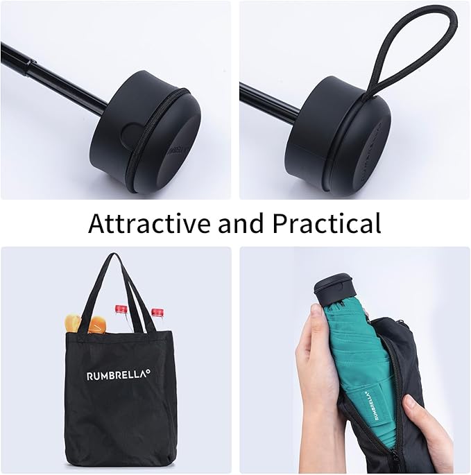 RUMBRELLA Mini Teflon Purse Umbrella With 99% UV Protection for Travel