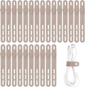 Oligei 25 Pcs Silicone Cable Ties, Cable Ties Reusable, High Elasticity Cord Wraps for Electrical Cords, Cord Organizer for Earphone, Phone Charger(Khaki)