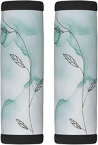 2 Pack Teal Abstract with Vine Luggage Handle Wraps Suitcase Tags Identifiers for Travel Accessories