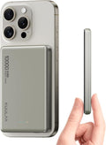 Kuulaa 10000mAh Magsafe Battery Pack 0.47IN Ultra Slim Magnetic Portable Charger Wireless Magsafe Power Bank Compatible with iPhone 16/15/14/13/12 Series