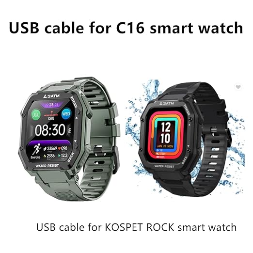USB Cable Compatible with C20 Smartwatch, Magnetic Charger Replacement Charger Compatible for Tank M1 Pro/C20 C16 Military Watch