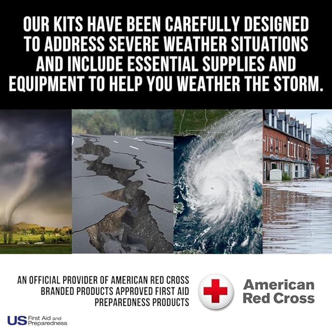 American Red Cross Officially Licensed Product, First Aid Kit, 73 Piece Emergency Medical Supplies to Treat Minor Injuries