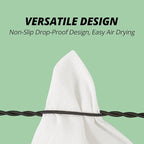 Portable Travel Clothesline Retractable Clothesline with Hooks and Suction Cups Camping Essentials for Indoor and Outdoor Use