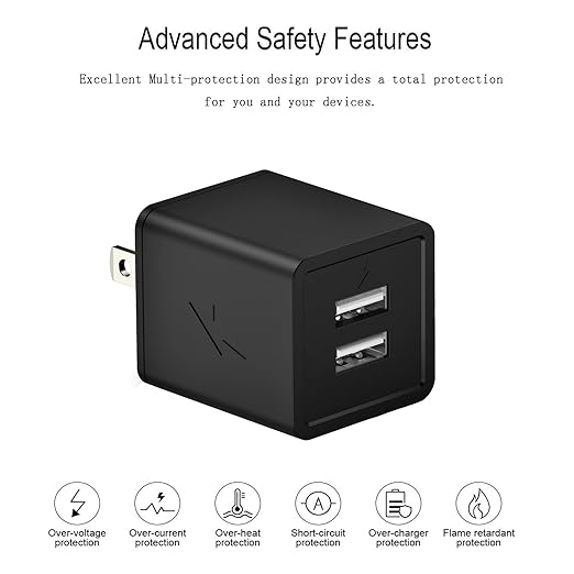 6FT Long iPhone Charger, [2Pack] Dual Port iphone Wall Charger Block Adapter with 6 Foot USB A to Lightning Fast Charging Cable Cord for iPhone 14/13/12/11/Pro Max/Pro/Plus,8 plus/7/6/XS/XR/X/SE, iPad