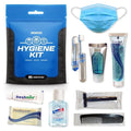 Ultimate Travel Toiletry & PPE Kit, Hygiene Kit with Shaving Supplies & PPE for Travel, Business & Charity with Reusable Toothbrush, Bath Soap & Other Essential Toiletries, 5-Pack (GO200)