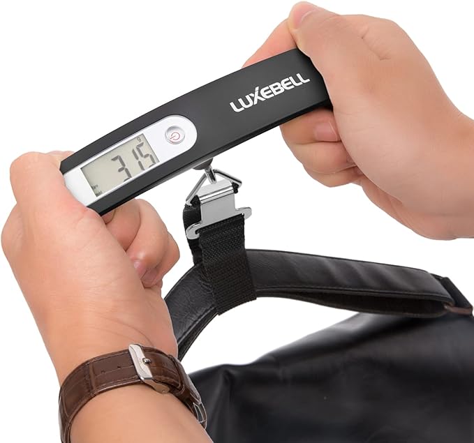 Digital Luggage Scale Vacation Travel Essentials Accessories Gifts for Traveler Portable Suitcase Handheld Weight Scale 110 lbs Hanging Baggage Travel Must Haves