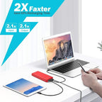 Portable Charger Power Bank 26800mah,Ultra-High Capacity Safer External Cell Phone Battery Pack,2 USB Output High Speed Charging Power bank Compatible with iPhone 17 16 15 14 13 Samsung Android LG-Red