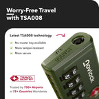 Luggage Locks TSA Approved with Inspection Indicator and Resettable 4-Digit, Easy-to-Read Combination, TSA Locks for Luggage, Suitcases, Backpacks & Travel Bags, Green, 2-Pack