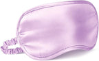 LULUSILK 100% Mulberry Silk Sleep Mask, Lavender Silk Eye Cover for Sleeping, Pack of 1