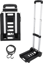 Folding Hand Truck,200lbs 4 Wheel Cart Collapsible Luggage Rolling Cart Enhanced Stability Easy Moving for Home Office Travel Shopping