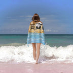 Cat Microfiber Beach Towel for Women, Adults - Cute Personalized, Oversized, Quick Dry, Sand Free - 30"x 60"