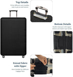 Luggage Cover, THome Protective Washable Suitcase Cover - Travel Elastic Spandex Suitcase Protector Fits 30 to 32 Inch Black