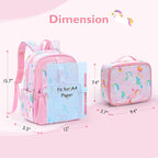 mommore Kids Backpack for Boys Girls 4-8 Kindergarten Elementary School Backpack with Lunch Box - 15” H Fit Folder