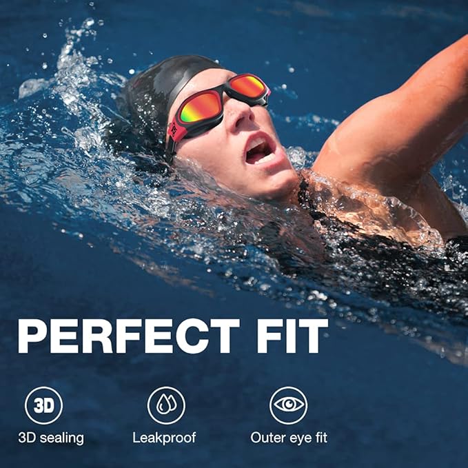 ZIONOR Swim Goggles, Upgraded G1 Polarized Swimming Goggles Anti-Fog for Adult Men Women