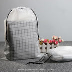 25 Pack Travel Shoe Bags, 15.7" x 11.8" Frosted Transparent Travel Shoe Pouch, Waterproof Portable Drawstring Travel Shoe Bag Organizer, Essential for Travel, Storage for Miscellaneous Items