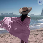 Cotton Turkish Beach Towel with Towels Oversized 36"x72" Pool Absorbent Extra Large Quick Dry Sand Travel Towel (Purple, 2 Pack)