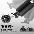 DYSANKY Insulated Water Bottle | Thickened Stainless Steel for Gym and Hiking with Straw, Carrier Bag, Handle Strap | BPA-Free 87 oz