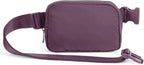 ODODOS Unisex Mini Belt Bag with Adjustable Strap Small Fanny Pack for Workout Running Traveling Hiking, Plum