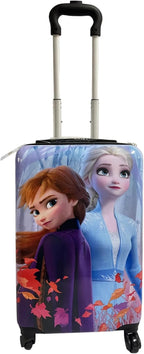 Fast Forward 20 Inches Frozen Suitcase For Kids - Hard Sided Tween Spinner Travel Trolley Kids Suitcase For Girls With Wheels