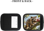 2 Pack Luggage Handle Wrap with Travel Tags - Non-Slip Protective Cover Soft Handle Grips Covers for Suitcase(Red Panda)