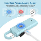 Rechargeable Personal Alarm for Women - Valentine Birthday Gifts for Women, Daughter, College Student, Teen Girl, Elders, Kids, Siren Alarm, USB Charging, Aqua