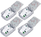 Travel Shoe Bags, Foldable Waterproof Shoe Pouches Organizer-Double Layer (4 Grey Shoe Bag)