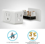 Multi Plug Outlet Extender, VINTAR 3 Outlet Adapter, Multiple Outlet Splitter, Grounded Wall Tap Adapter, Power Plug Expander for Travel Home Office Dorm, 3 Pack