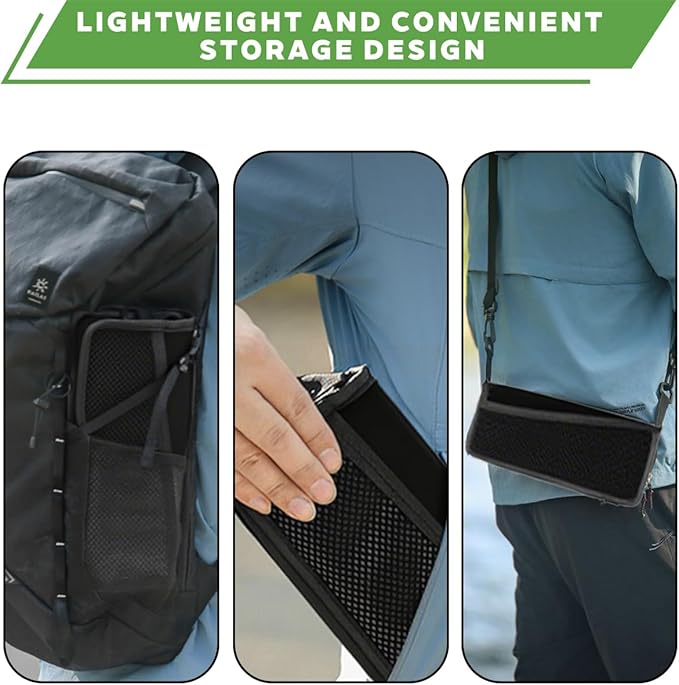 Portable Ultralight Travel Stool Camping Chair Fishing Stool - Gray Carbon Steel and Keychain, Handbag Style Pocket Foldable