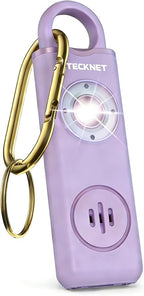 TECKNET Rechargeable Personal Safety Alarm for Women, 130dB Self Defense Keychain Alarm with SOS Strobe Light, Low Battery Notice, Personal Alarm Loud Siren Safety Keychain for Girls Kids Elderly