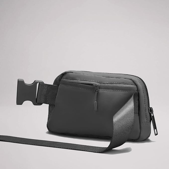 YOSHUYUKI Fanny Pack Crossbody Bag Trendy Waterproof Small Cross Body Purse for Women Men Fashion Waist Packs Mini Belt Pouch Chest Bum Hip Bag Lulu Dupes for Travel Vacation Running Dim Grey